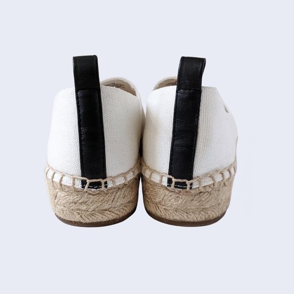 J. Crew Black & White Espadrilles With Leather Cap Toe | 6.5 - Picture 5 of 15